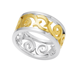 Yellow&White Icon Ring